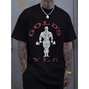 Cotton Regular Fit Workout Tee – Men's Breathable Gym Training T-Shirt with Clear Size Guide