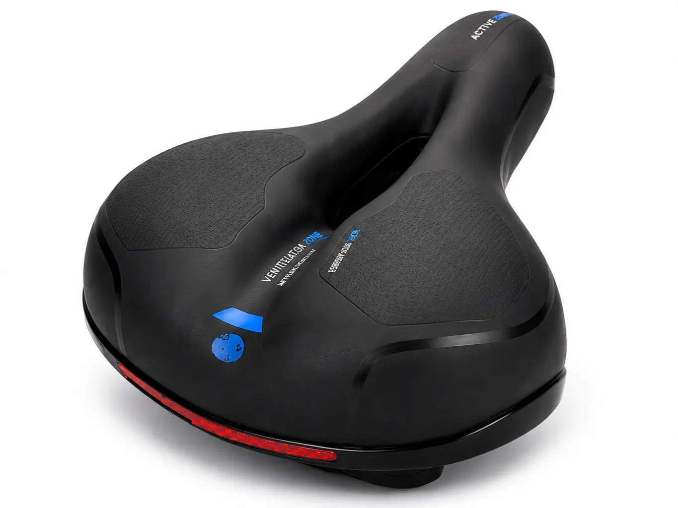 Wide Comfort Bike Seat with Memory Foam, Waterproof Shock Absorbing Bicycle Saddle for Men & Women