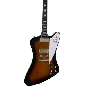Custom 2 Pickups Firebird Style Electric Guitar Vintage Sunburst Rosewood Fingerboard