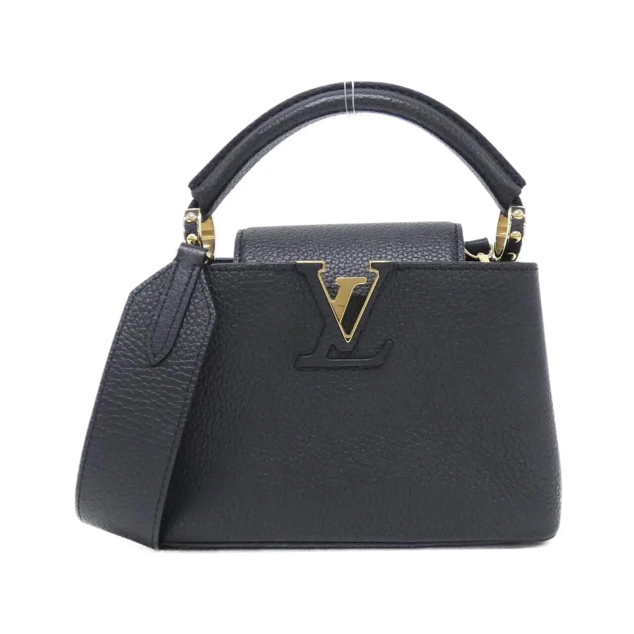 Pre-owned Louis Vuitton Calfskin Shoulder Bags Capucines Mini Taurillon Leather Handbag