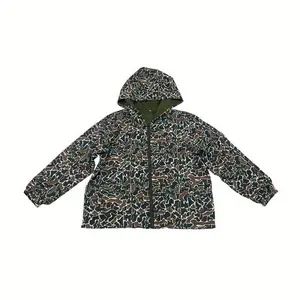 Women's Casual Camouflage Hooded Jacket - Lightweight Zip-Up Spring/Fall Outerwear with Adjustable Hood, Machine-Washable Regular Fit for Everyday Casual Outings Sweatshirts Tops
