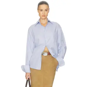 Helsa Classic Oversized Shirt in Blue Check