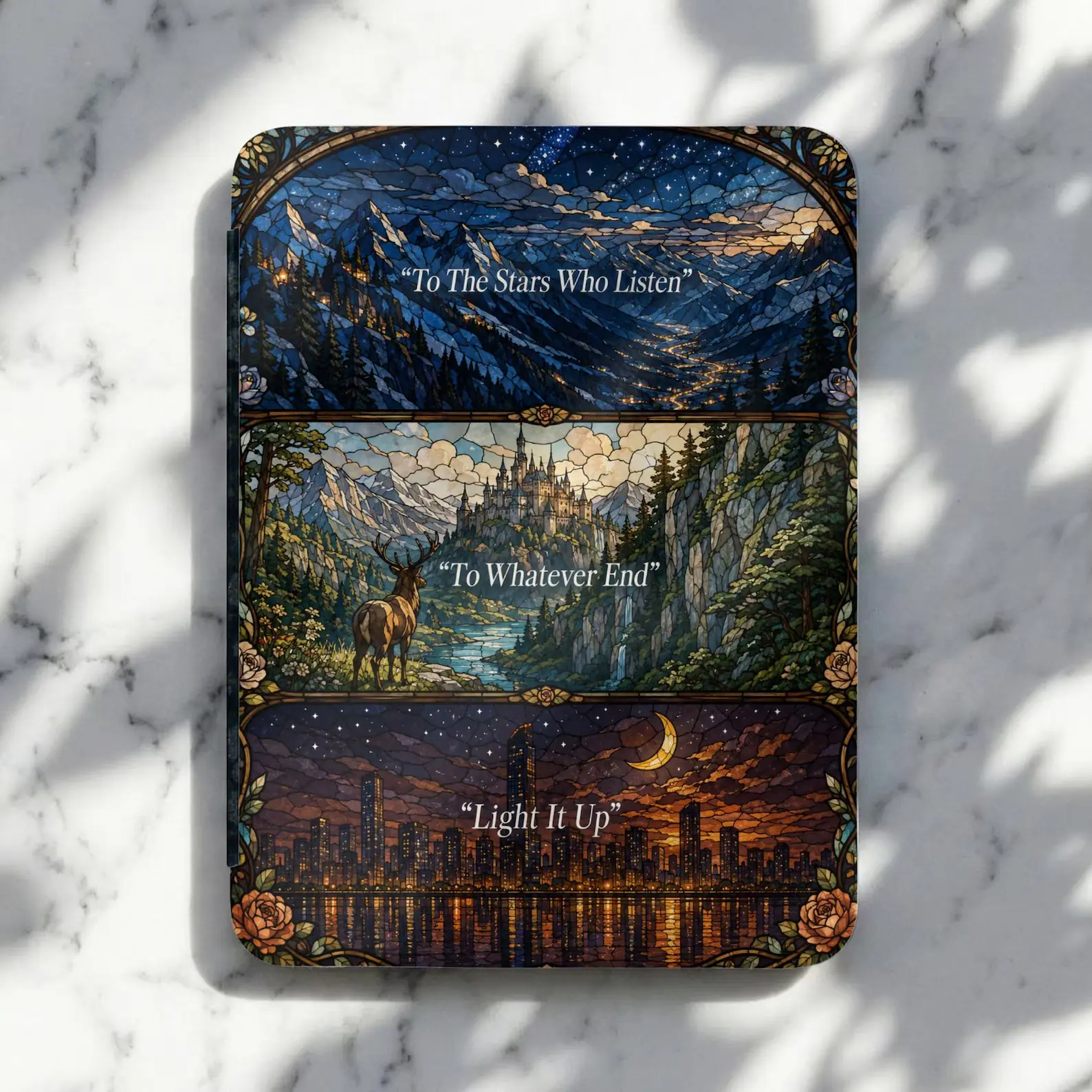 Throne of Glass Kindle Case | Fits 7" Kindle Paperwhite 12th Gen, Signature & Colorsoft (2024–2025) | Slim PU Leather Cover, Aesthetic Design, Clear Soft Back, Auto Wake/Sleep
