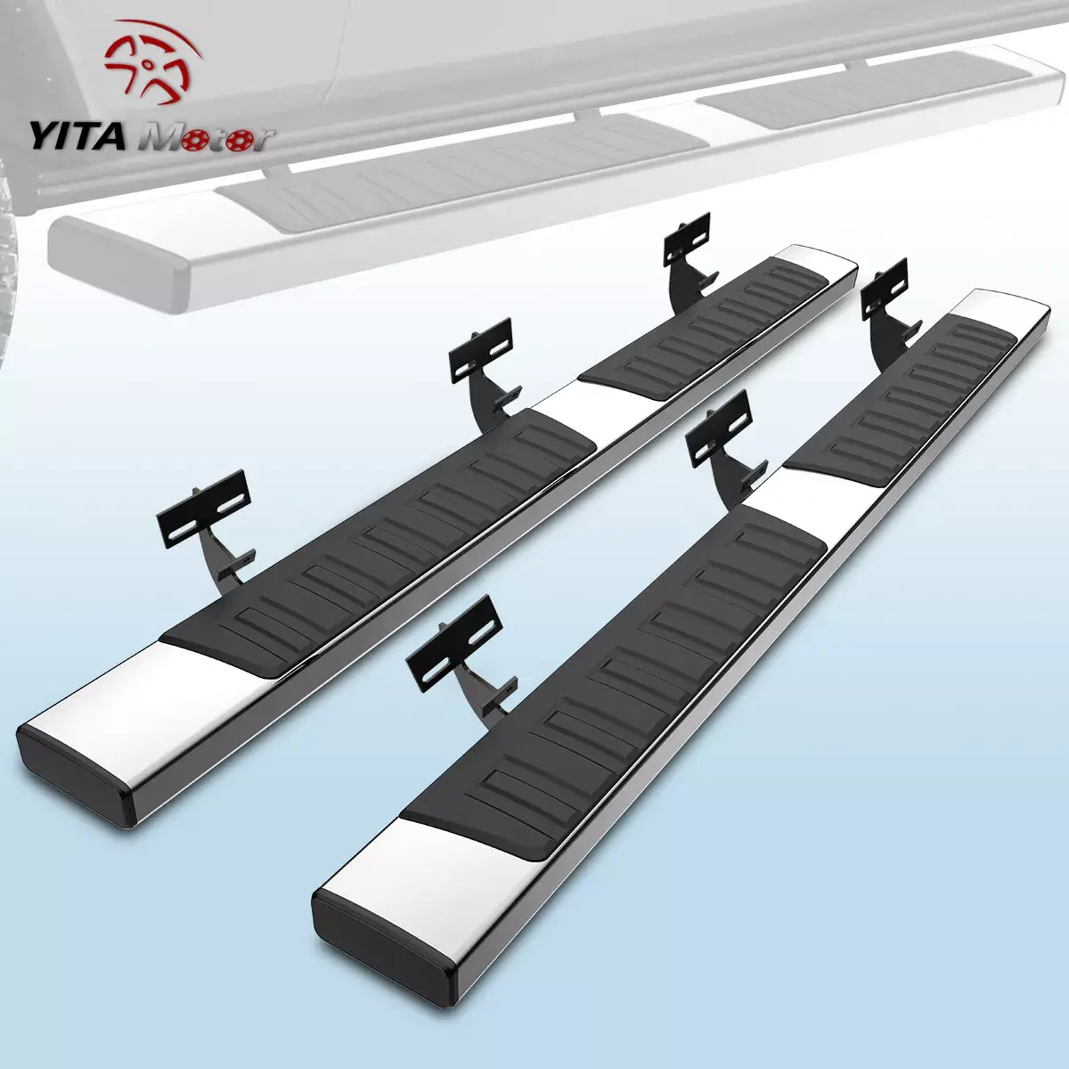 YITAMOTOR 6 inches Running Boards Compatible with 2009-2018 Dodge Ram 1500 Quad Cab, 2019-2022 Ram 1500 Classic Side Step Nerf Bars Side Steps