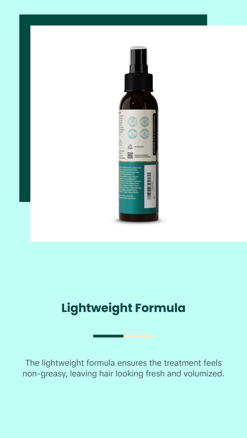 Live Conscious Hair La Vie Renewing Scalp Treatment - Hair Thickening Spray & Scalp Treatment - Lightweight Formula - Add Volume to Hair & Soothe Scalp for Hair Growth