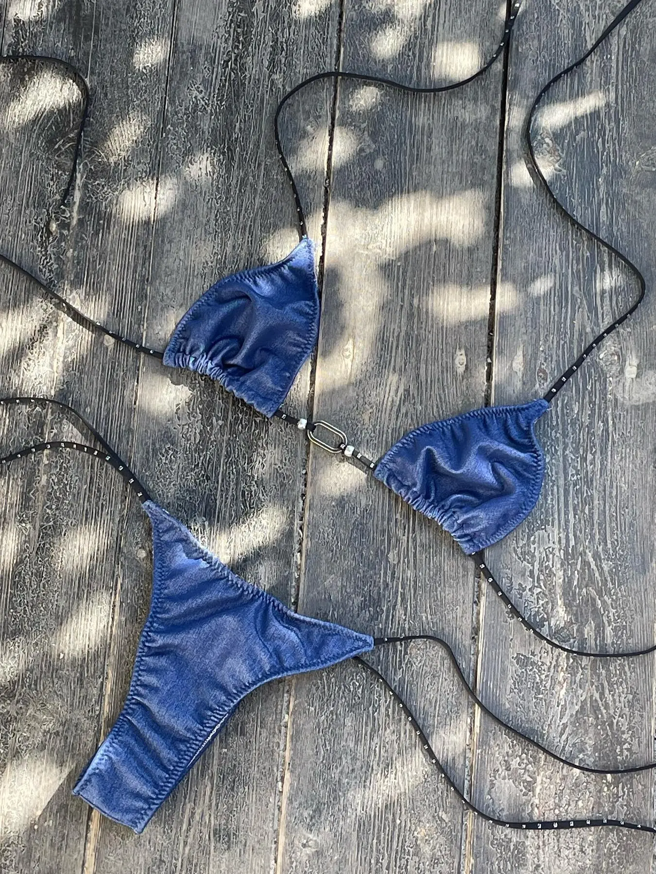 2026 New Low Waist Tied Women's Bikini, Summer Beach Bikini, Stylish Solid Color Backless Two-Piece Swimwear, Casual Beach Vacation Set, Adjustable Spaghetti Strap Bikini, Tie Back Bikinis, Swimsuit For Beach