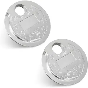 2 count Spark Plug Measuring Tool, Measuring Wire Spark Plug Gap Gauge Tool Scaled from 0.020 to 0.100 Inch, Spark Plug Gauge Gap Tool, Universal Gap Measuring Tool  Accessories
