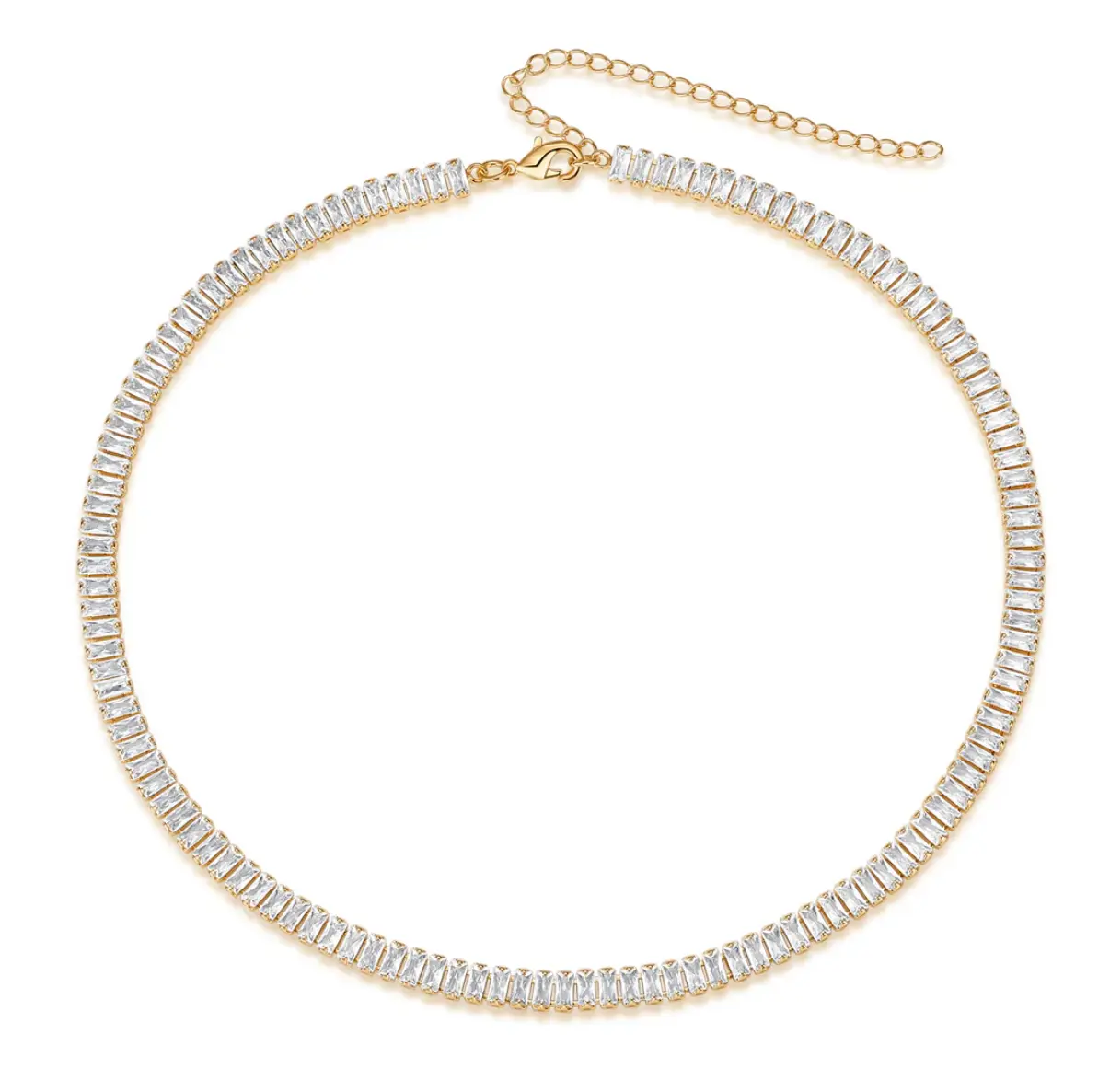 Radiance Baguette Tennis Necklace