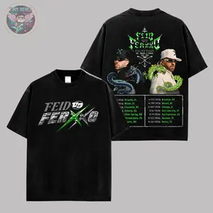 Feid Ferxxo Shirt Size S-5XL - FEID vs FERXXO: Falxo Tour 2026 High-Quality Shirt Heavy Cotton Unisex T-Shirt, Graphic Reggaetón, Latin Pop Feid Ferxxo Fan Merch Gift For Music Lover