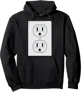 Electrical Outlet Plug And SOCKET Couples Costume Halloween Pullover Hoodie - Kevincifuen Shop 26B08HMW9SPF