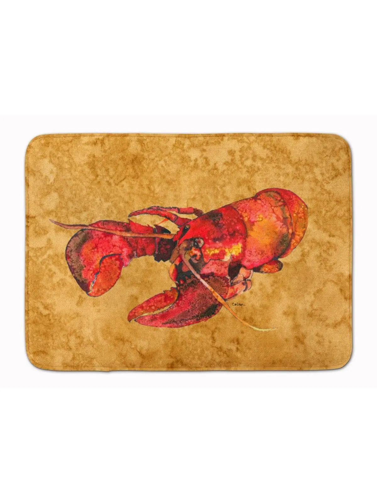 Carolines Treasures 8715RUG Lobster Coral Fleece Indoor Rug, Soft Machine-Washable Memory Foam Mat
