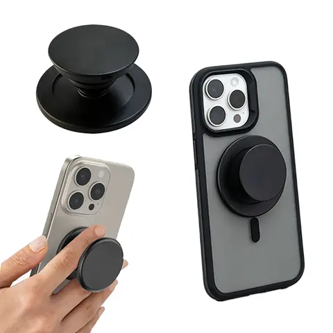 Magnetic Airbag Grip Phone Holder Stand, Compact Collapsible-Expandable Mobile Accessory, Folds Small, Fits Your Bag, Adjustable for Smartphone Users