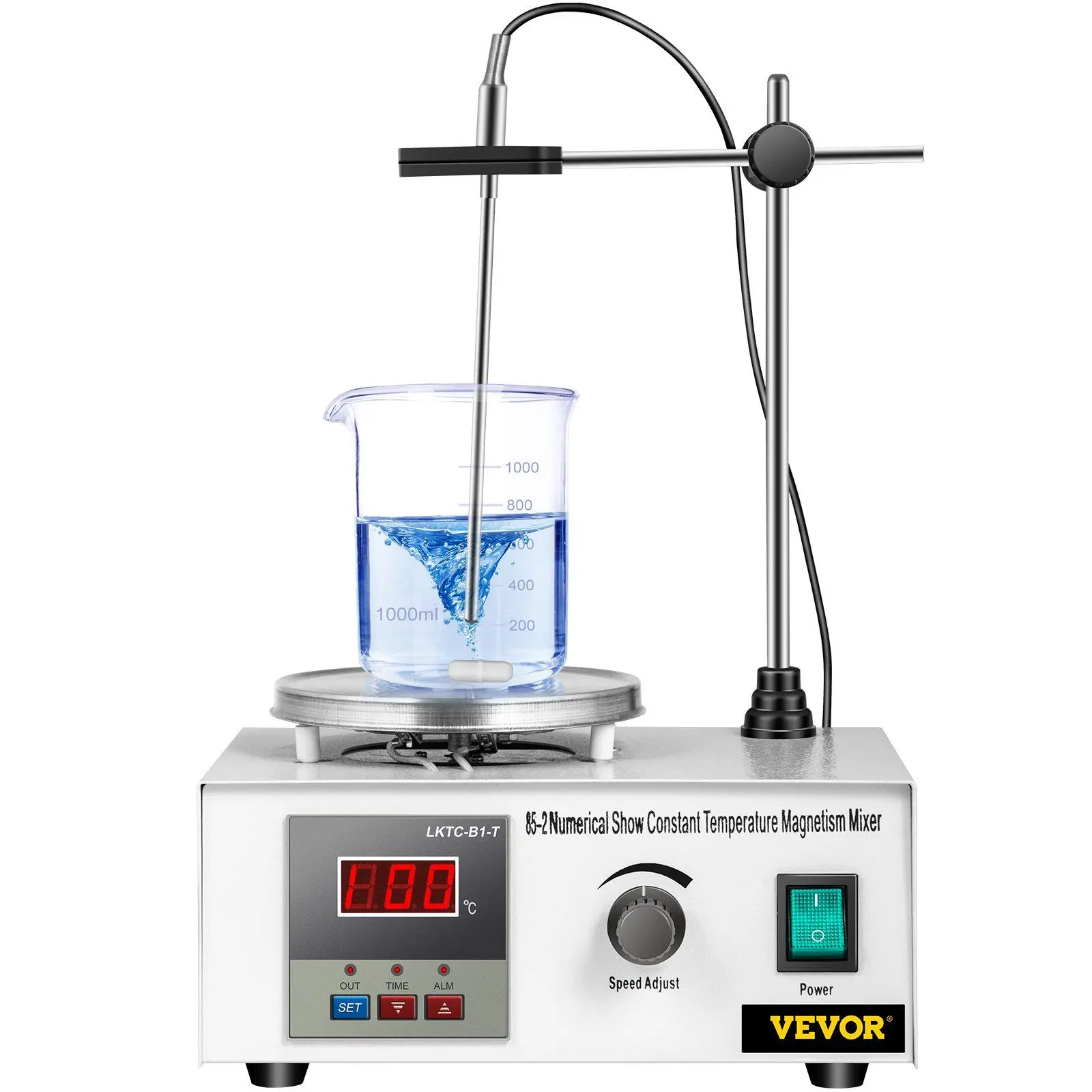 VEVOR 85-2 Magnetic Stirrer with Heating Plate, 110V Digital Display Hotplate Mixer