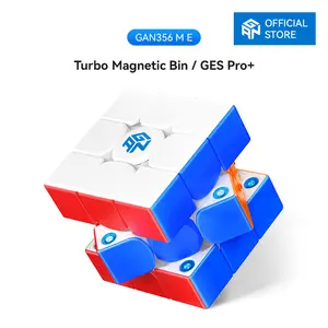 【Local Shipment】GAN356 M E 3x3 Magnetic Speed Cube Stickerless 48 Magnets GES Pro+ Customized 12 Tension Setting Puzzle Toys for Children Kids Adult（Gan 356M Upgraded Version）