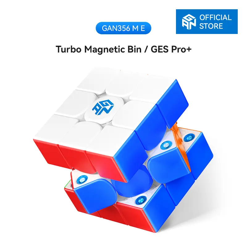 【Official Store】GAN356 M E 3x3 Magnetic Speed Cube Stickerless 48 Magnets GES Pro+ Customized 12 Tension Setting Puzzle Toys for Children Kids Adult（G