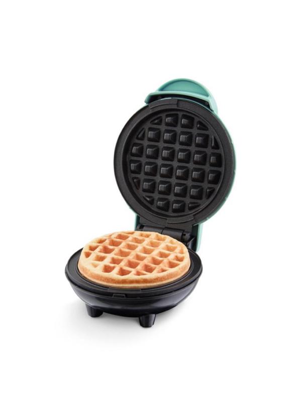 Dash Mini Waffle Maker DMW001 - 4" Snack-Sized Waffles, Dual Nonstick Surfaces, Compact & Lightweight, 350 Watts, Includes Recipe Guide