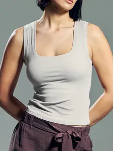 Chunky Binding Ribbed Square Neck Tank Chunky Binding Ribbed Square Neck Tank