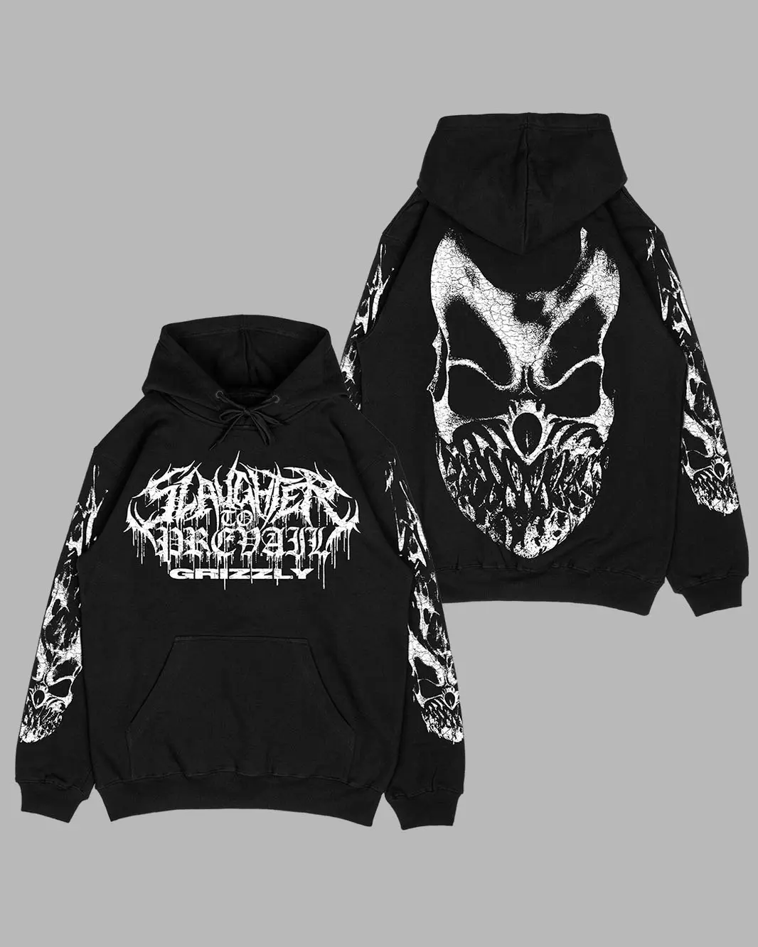 Baby Gang] Slaughter to Prevail Grizzly Heavy Metal Washed Hoodie