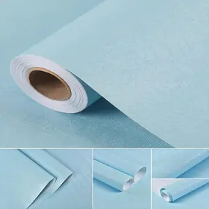 3D Dark Texture Self-Adhesive Wallpaper Roll, Blue Silk Texture, Peel and Stick, DIY Quick Cover Refinish, Suitable for Living Room Kitchen Bedroom