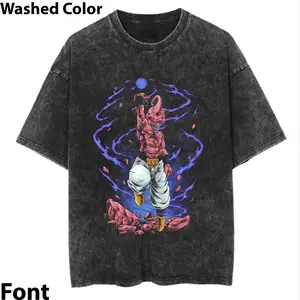Vintage Majin Buu Energy Ball Attack Tee, Anime T-Shirt, Workout T-Shirt, Gym T-Shirt, Pump Cover, Weightlifting T-Shirt, Manga Vintage Crewneck , Gift Menswear Top