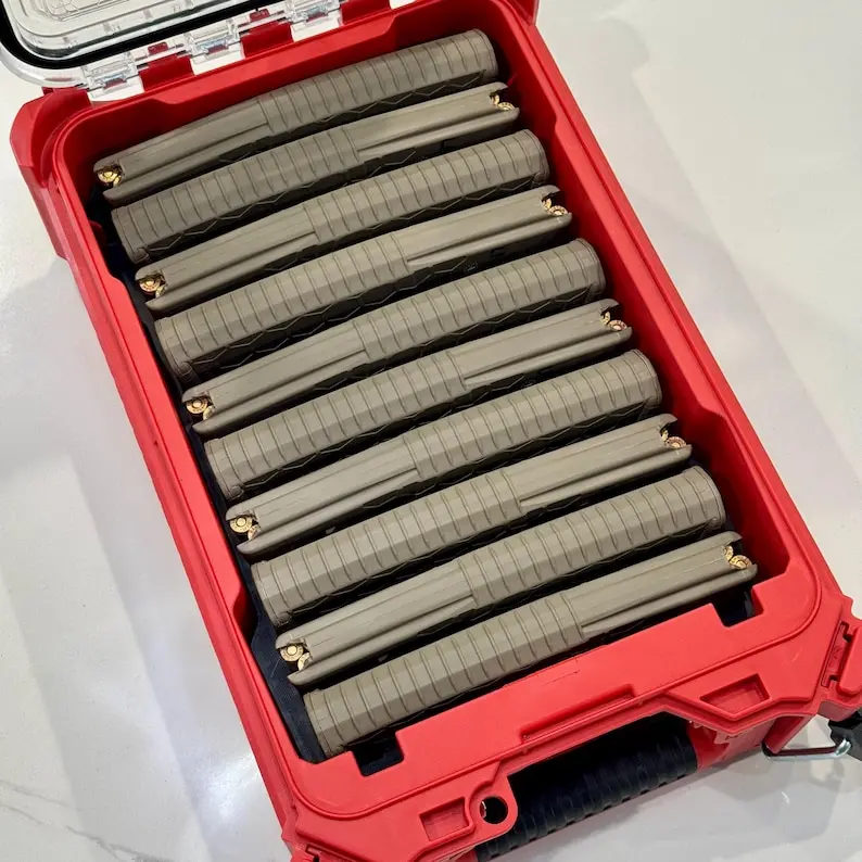 Milwaukee PACKOUT Magazine Storage - HOLDS 10x MAGS! Compact Organizer Insert - AR15 - PMag - 30rd Mag - .223 - 5.56