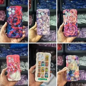 oil paint Floral phone case for iPhone Plastic Waterproof Waterproof Plastic