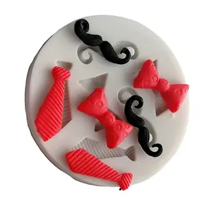 Tie and Bowtie Chocolate Cake Flexible Silicone Mold, DIY Baking Tool for Creative Fun, Kitchen Accessories for Baking Enthusiasts, Reusable Chocolate Mold