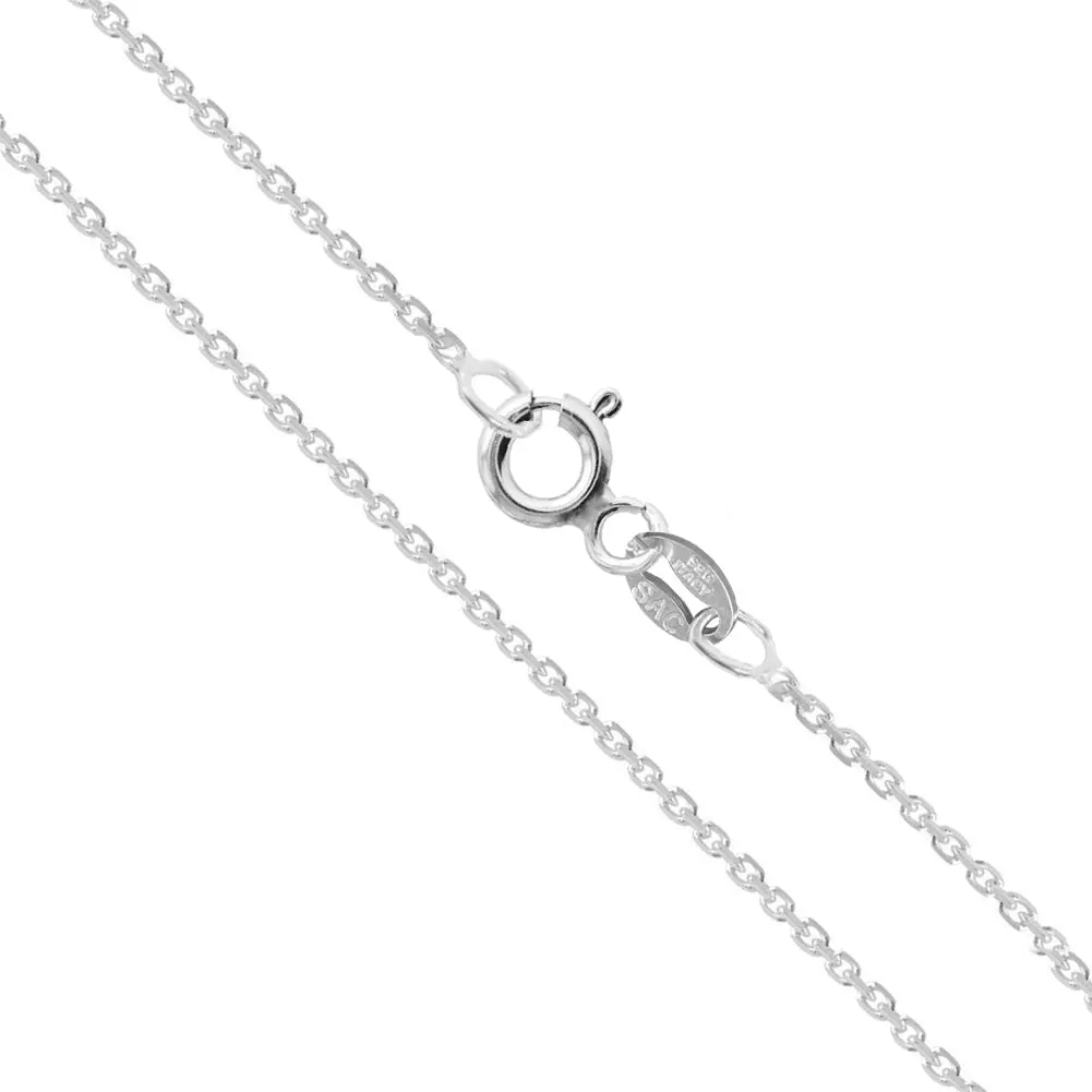 Cable Sterling Silver 925 Italian Chain 18" 0.8mm