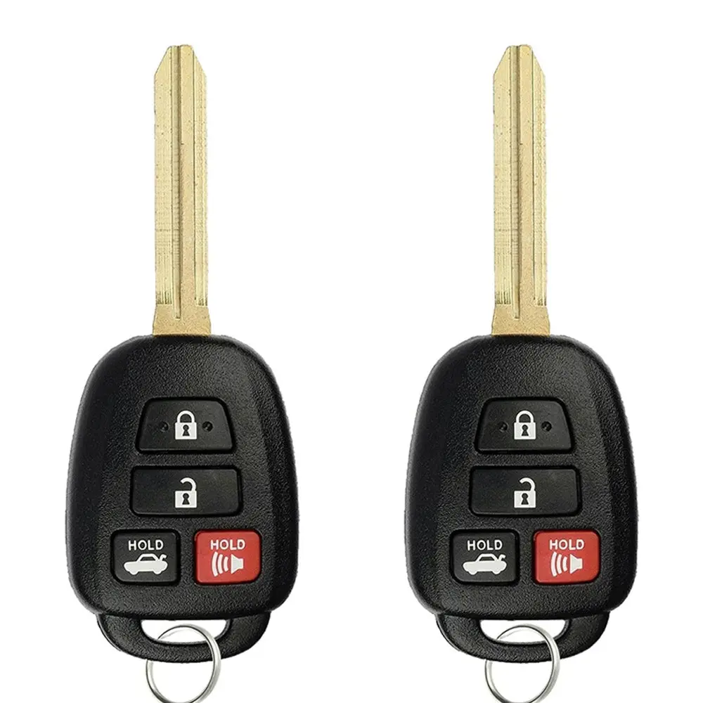 Car Remote Key Multipack - 2-Pack Standard Non-Plastic Remote Head Key for 2012-2014 Toyota Camry, 4B FCC# HYQ12BDM