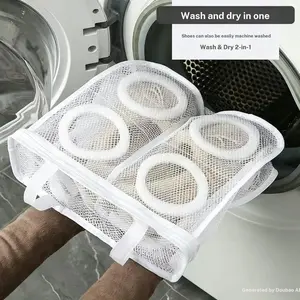New Lazy Person Shoe Washing Tool, Thickened Large Shoe Washing Strap, Drying Hanging Shoe Care Bag, Mesh Laundry Net