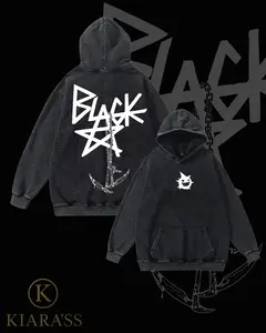 Blackstar X Chain Scythe  Anime Shirt, Double Printed Vintage Washed Tee, Unisex Anime Manga T-Shirt, Heavyweight Cotton, Retro Japanese Streetwear, Anime Shirt, Wash Shirt For Man And Woman