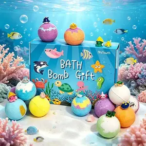 Ocean Surprise Bath Bombs 12PCS with Hidden Toys Kids Bath Time Magical Gift Set
