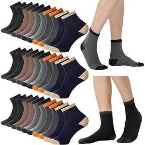 15 Pairs Mens Socks Bulk Cotton Moisture Wicking Thermal Athletic Crew Socks for Work Boots Sports Outdoor