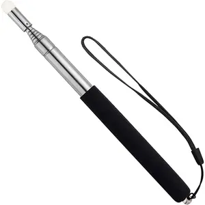 Telescopic Teacher Pointer Stick with Hand Lanyard, Teaching Pointer for Classroom, Hand Pointer Extendable Pointer Stick Retractable Pointer Handheld Whiteboard Pointer (Black)