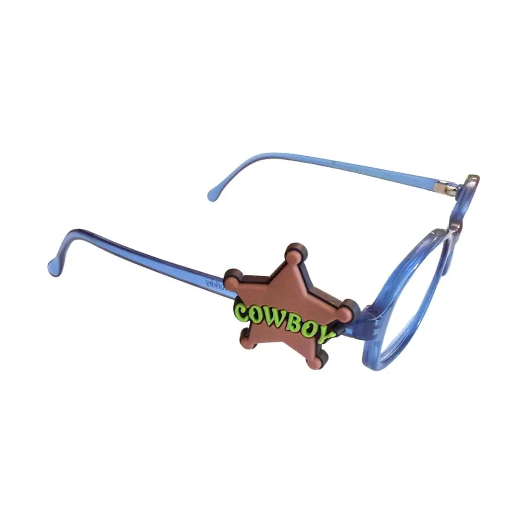Cowboy Badge Glasses Charm for Kids | Fun Eyewear Accessory