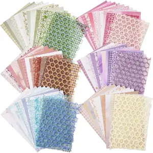 90 Sheets Scrapbook Paper and Decorative Mesh Fabric Assorted Set - 6 Pack Mixed Special Paper for Scrapbooking Planner Bullet Junk Journal Supplies Mixed Media Collage Card Embellishment 5.1x7 Inch Pet Supplies