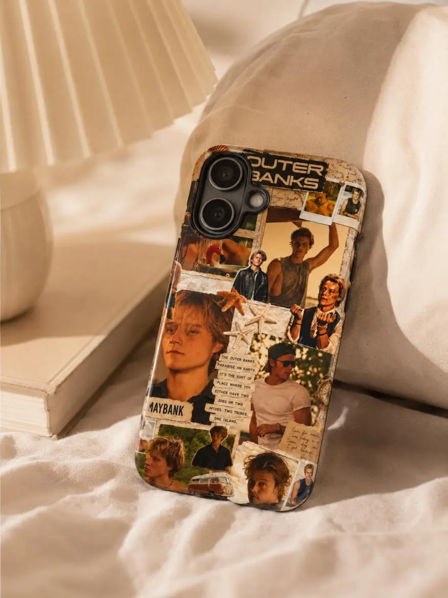 OBX JJ Maybank Polaroid Collage Phone Case  Warm Aesthetic Cover for iPhone