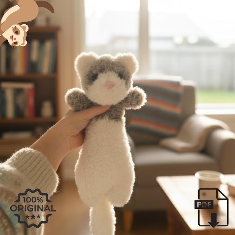 Floppy Ferret Amigurumi Crochet - Soft Plush Toy for Cozy Home Decor and Adorable Gift Ideas