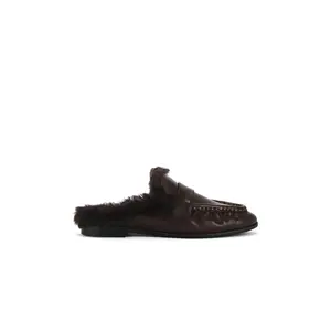 BLACK SUEDE STUDIO Theo Flat in Chocolate