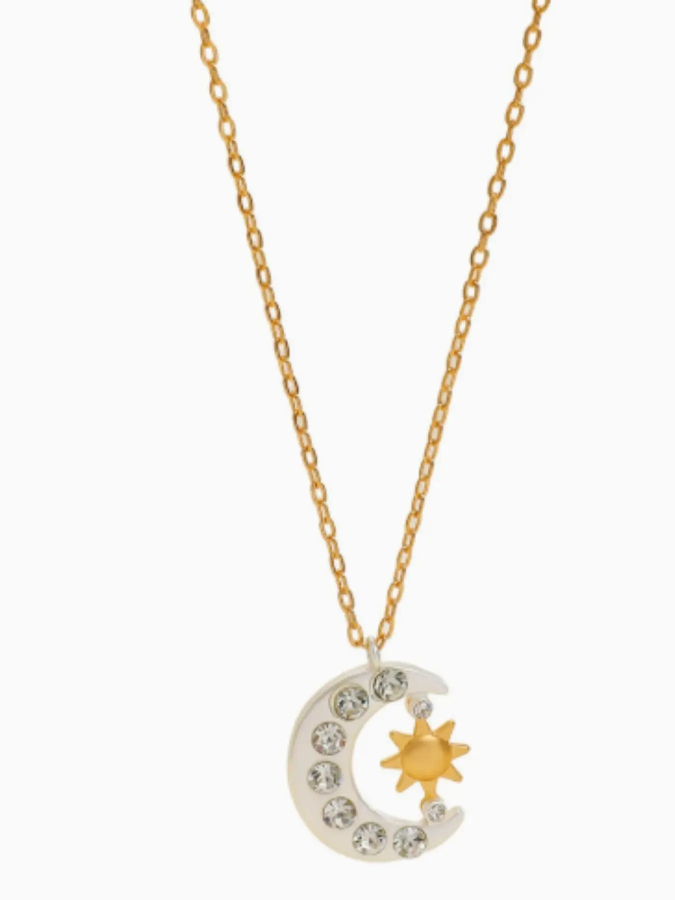 Fashion Moon Sun Pendant Necklace, Casual Style Necklaces, High-Quality European Style Jewelry, Cross-Border Accessories, Lockbone Chain for Women