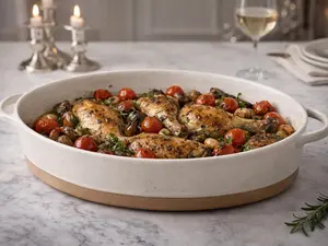 Dream Home Collection Oval Ceramic Baker Dish With Dual Handles