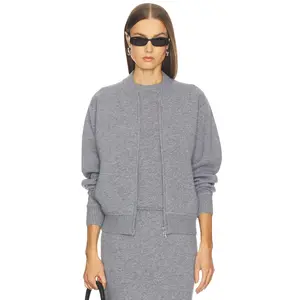 SRG Velma Knit Bomber Jacket in Grey