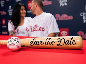 Custom Baseball & Bat for Engagement or Wedding Photos