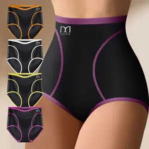 QUASTI 4pcs Comfy Chic Colorblock Briefs - Panties with Soft Fabric, Soft Intimates for Women's Lingerie & Underwear - Everyday Basic Essential for Comfort and Confidence