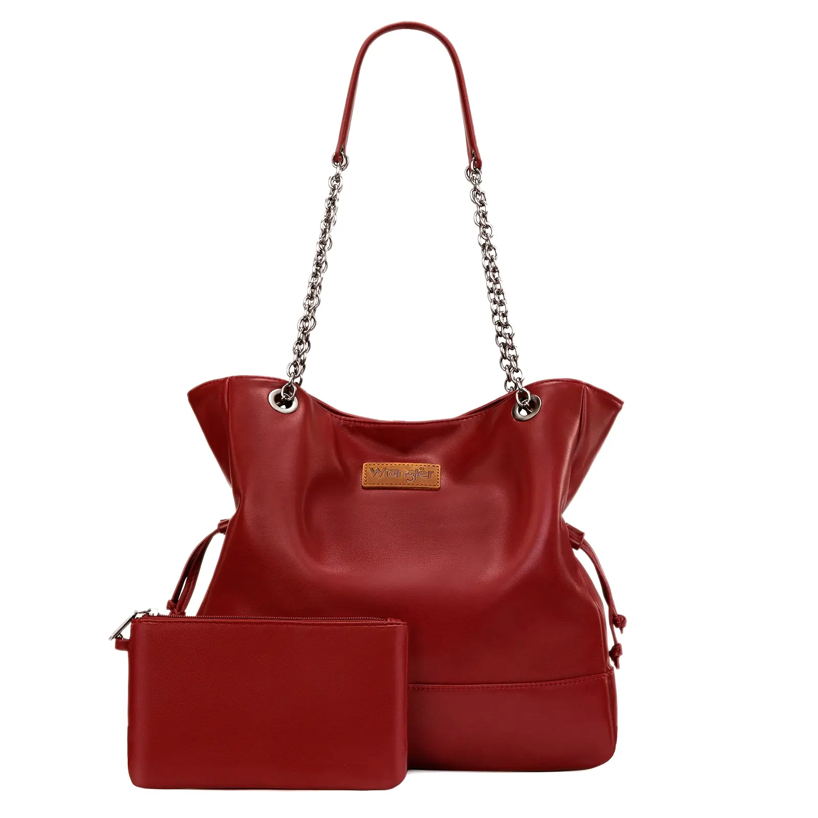 Wrangler 2PCs Set Tote Bag for Women with Magnetic Closure and Double Chain