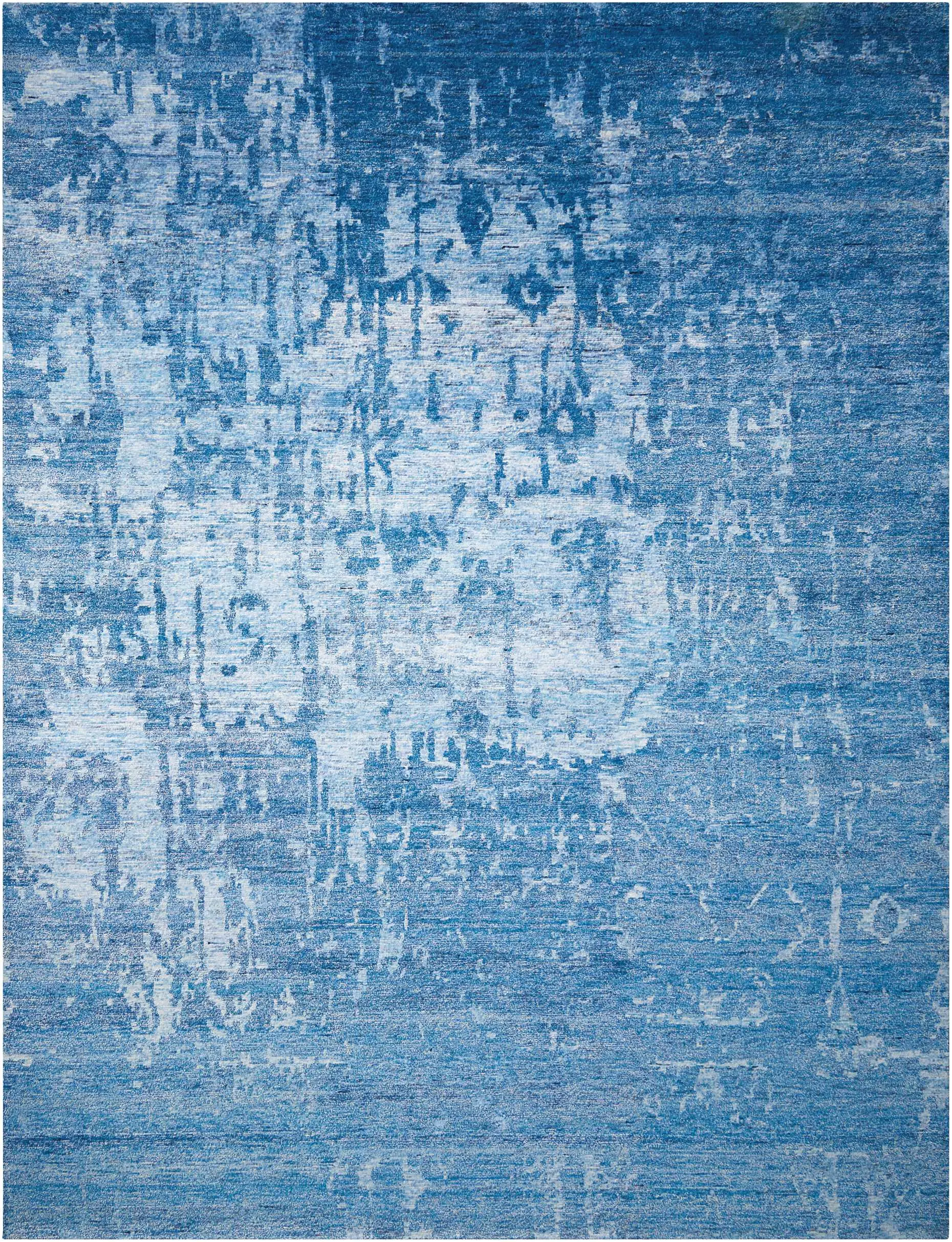 Nourison Home Silk Shadows SHA10 Ocean Transitional Knotted Rug