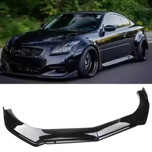 For Infiniti G37 Coupe Sedan Black Front Bumper Lip Spoiler Splitter Body Kit