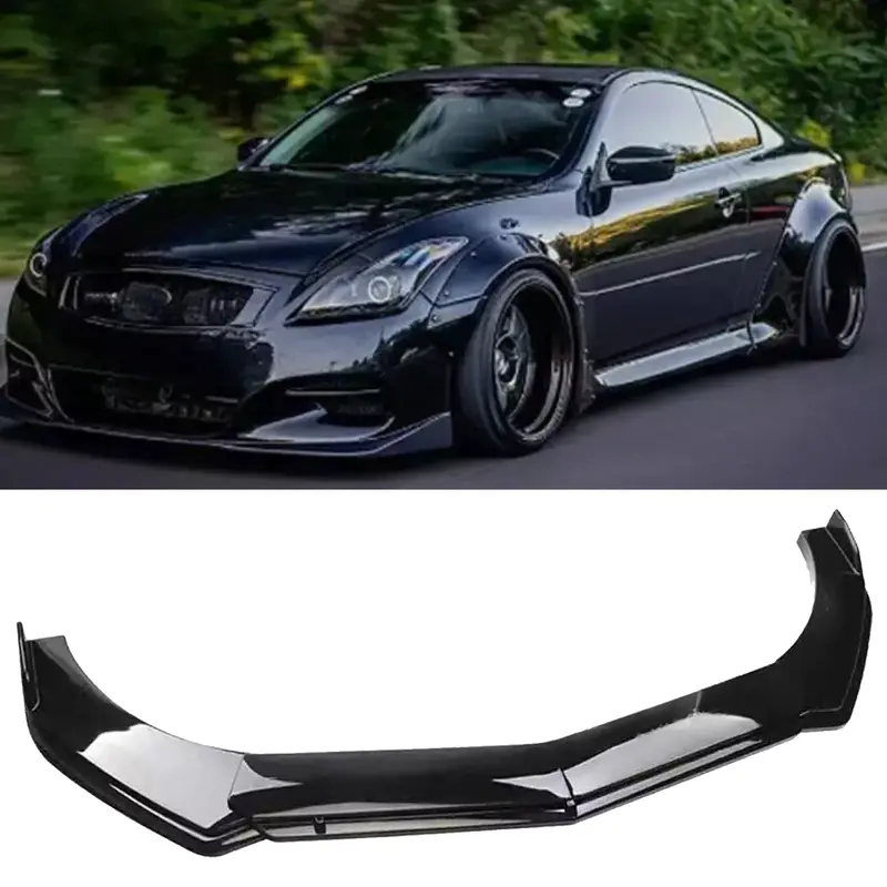 For Infiniti G37 Coupe Sedan Black Front Bumper Lip Spoiler Splitter Body Kit For Infiniti G37 Coupe Sedan Black Front Bumper Lip Spoiler Splitter Body Kit