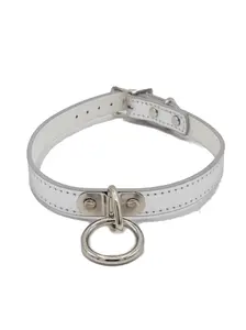 Patent Ring Choker- Silver