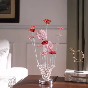 Flower Desk Lamp, Unique Designed Table Lamp for Bedroom & Livingroom Corner, Aluminum made Flower Vase Lamp Home Decor Night Light classroom lights